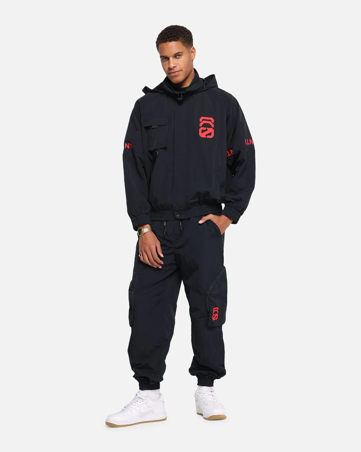 Flattering Design Wear Modern Edge The Anti Order Faction Technical Jogger Black/Red