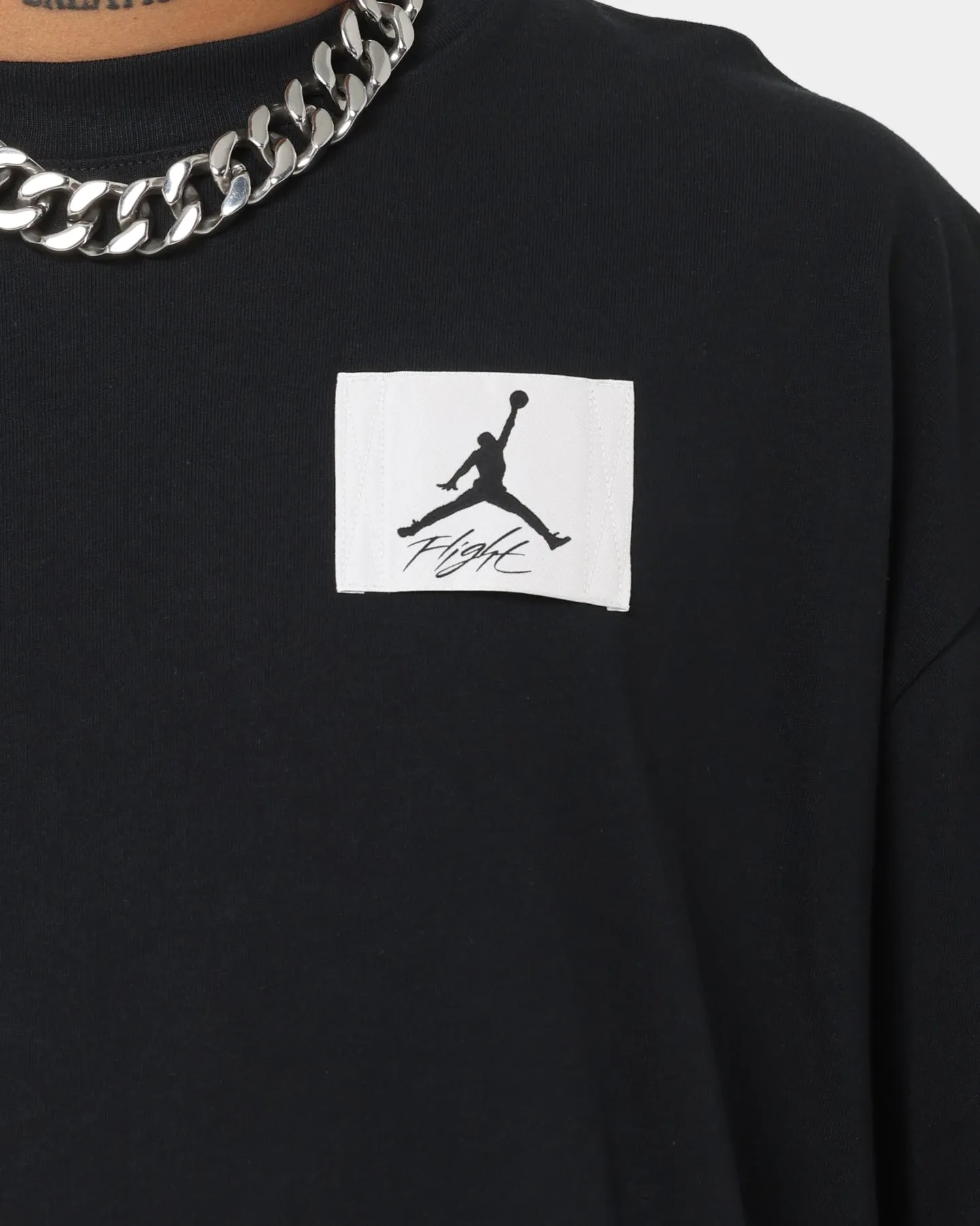 Smooth Seam Technology AntiPilling Jordan Flight Essential Oversized T-Shirt Black