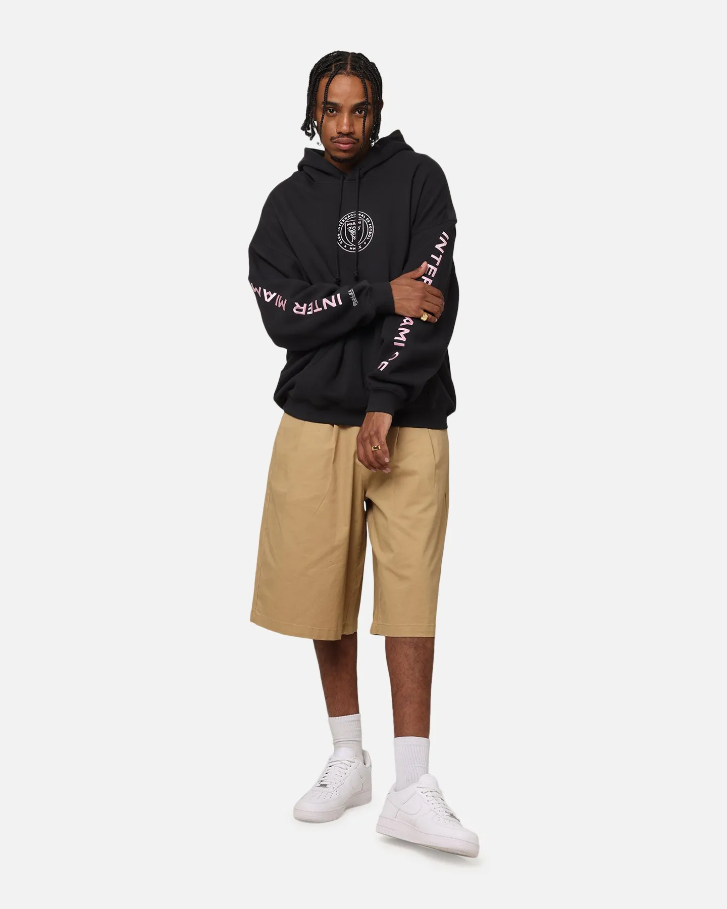 Mitchell & Ness Inter Miami CF Angles Hoodie Faded Black Recycled materials Retro Style