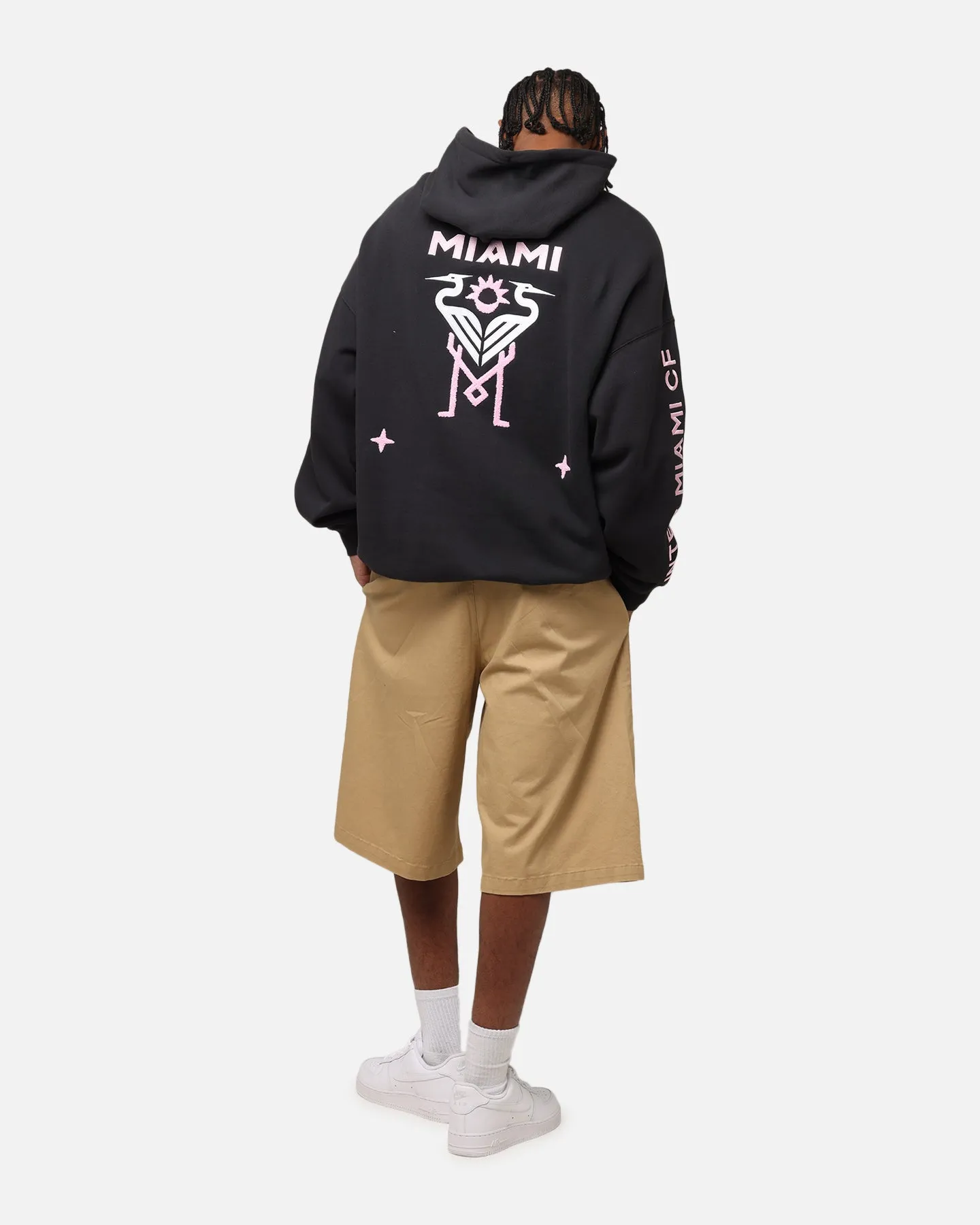 Mitchell & Ness Inter Miami CF Angles Hoodie Faded Black Solid Color Self expression
