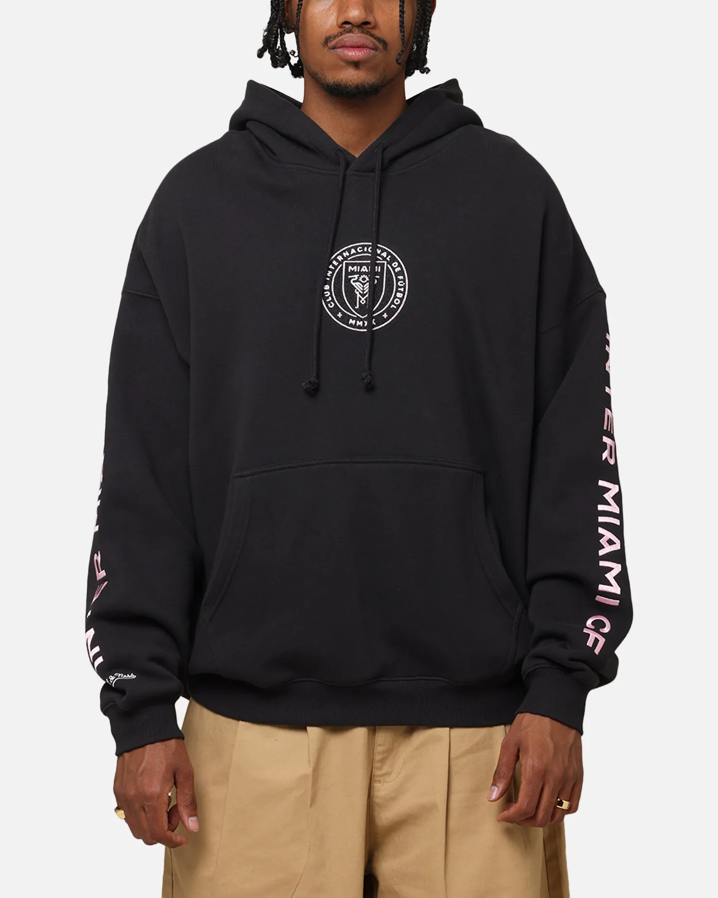 Mitchell & Ness Inter Miami CF Angles Hoodie Faded Black Dragonfly like