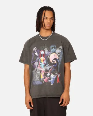 Goat Crew X The Nightmare Before Christmas Group Heavyweight Vintage T-Shirt Black Wash Comfy Top