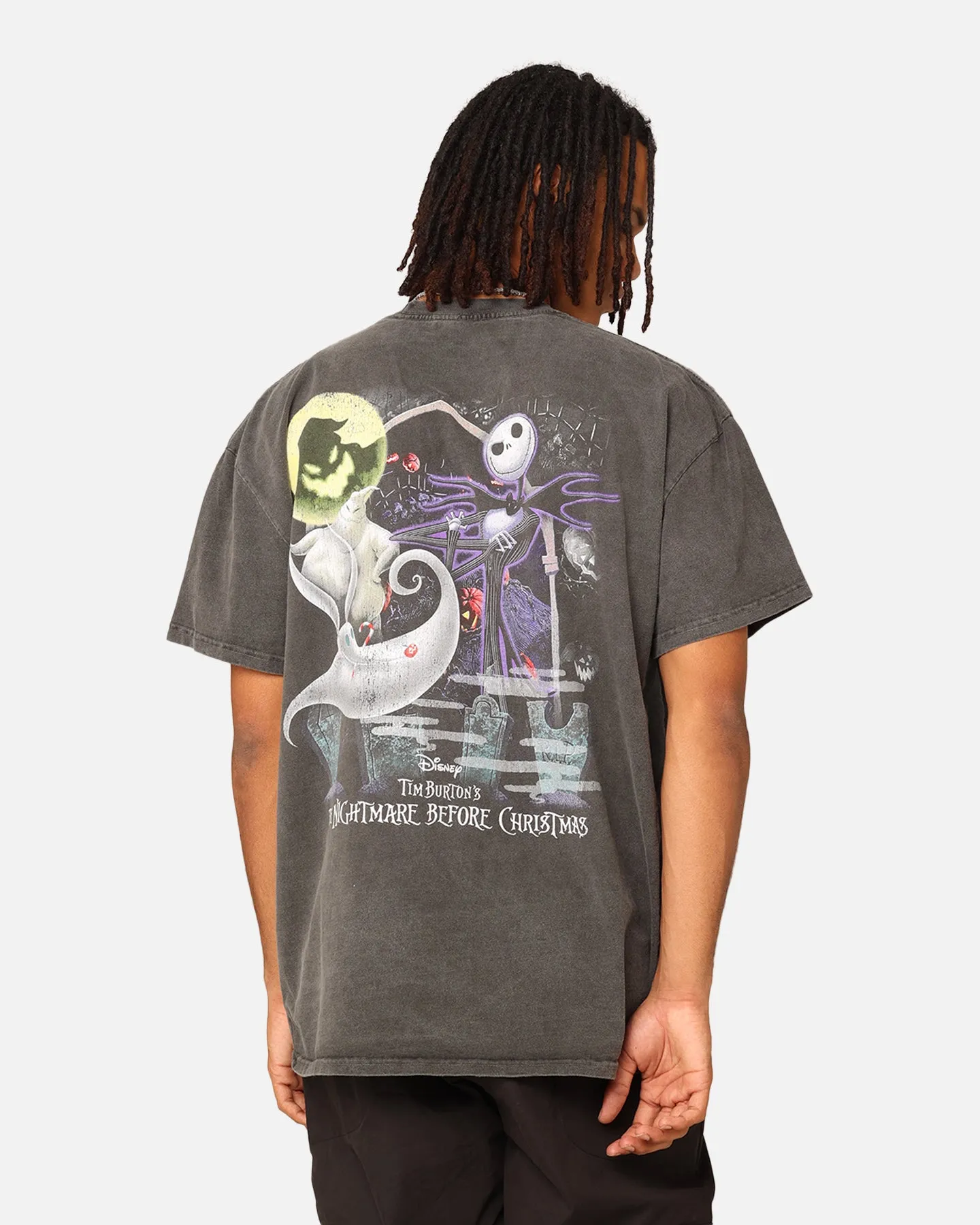 Outdoor Outfit Style Goat Crew X The Nightmare Before Christmas Group Heavyweight Vintage T-Shirt Black Wash