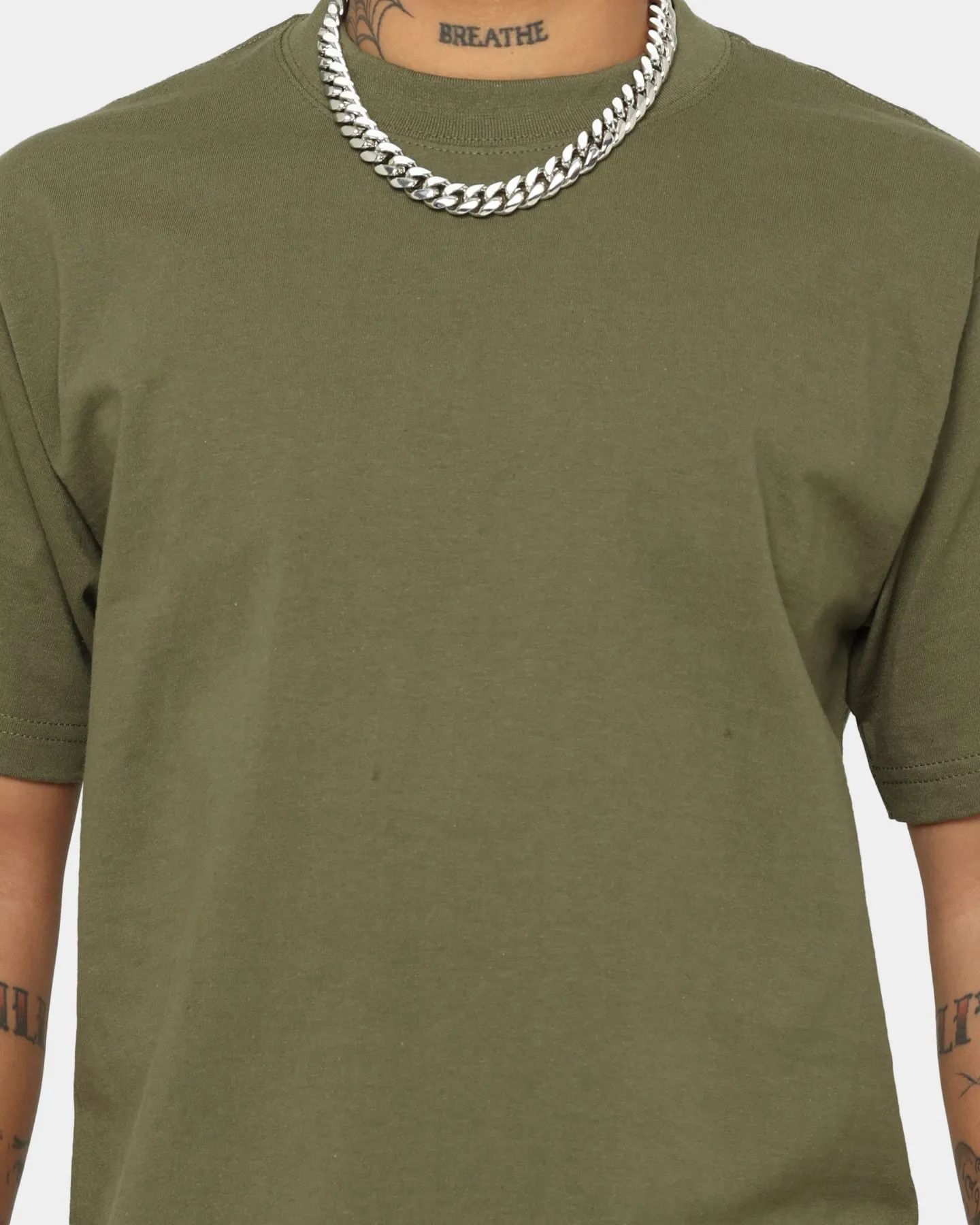 Shaka Wear Max Heavyweight Short Sleeve T-Shirt Olive Summer Wardrobe Non Irritating Seams