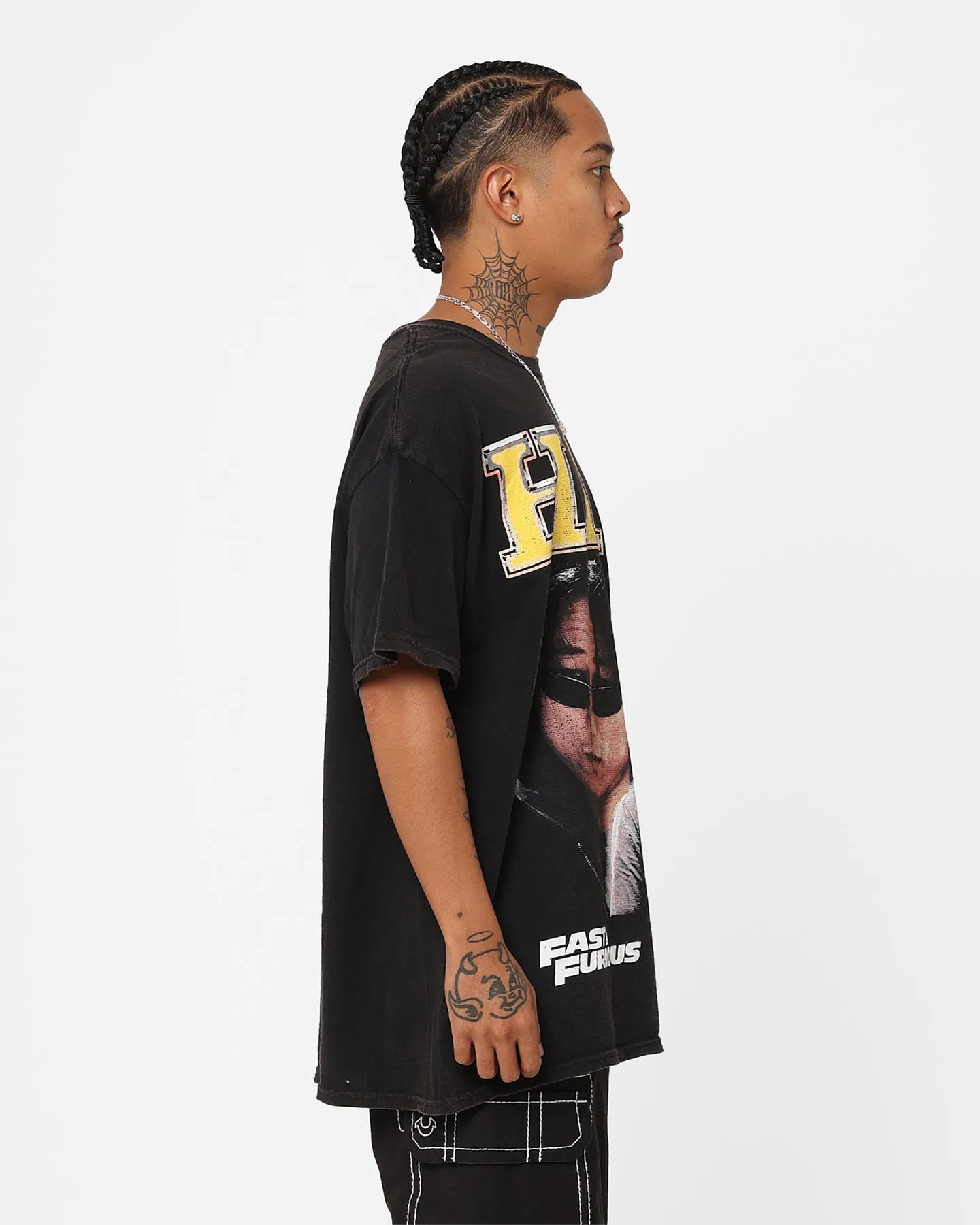 Goat Crew X Fast & Furious Han Lue Vintage T-Shirt Black Wash Comfy Fit Wear Christmas
