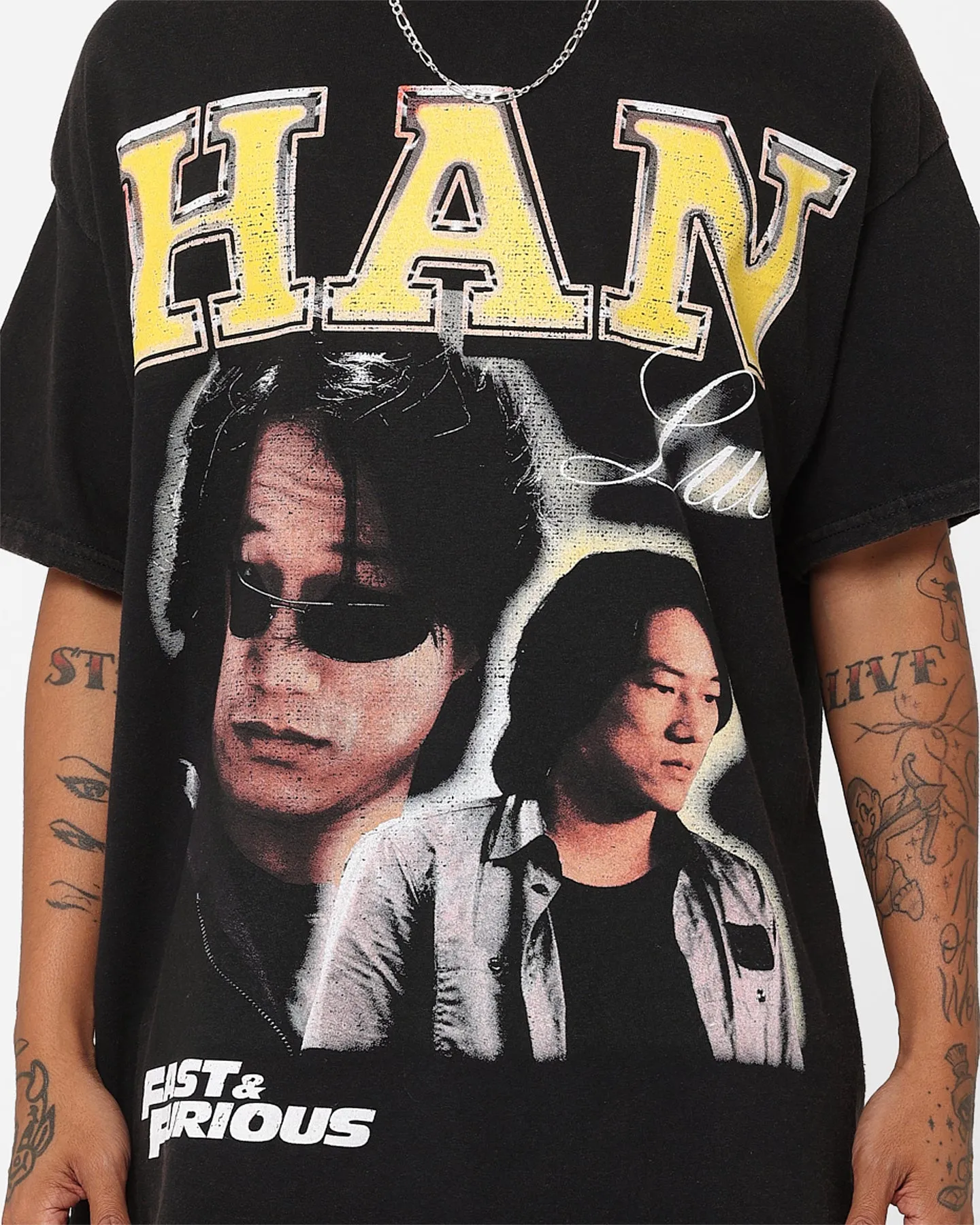 Goat Crew X Fast & Furious Han Lue Vintage T-Shirt Black Wash Perfect for Outdoors