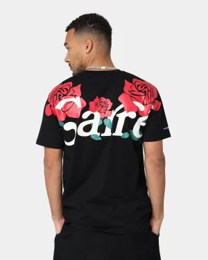 Adult Wear Carre Volle Rose Vintage T-Shirt Black