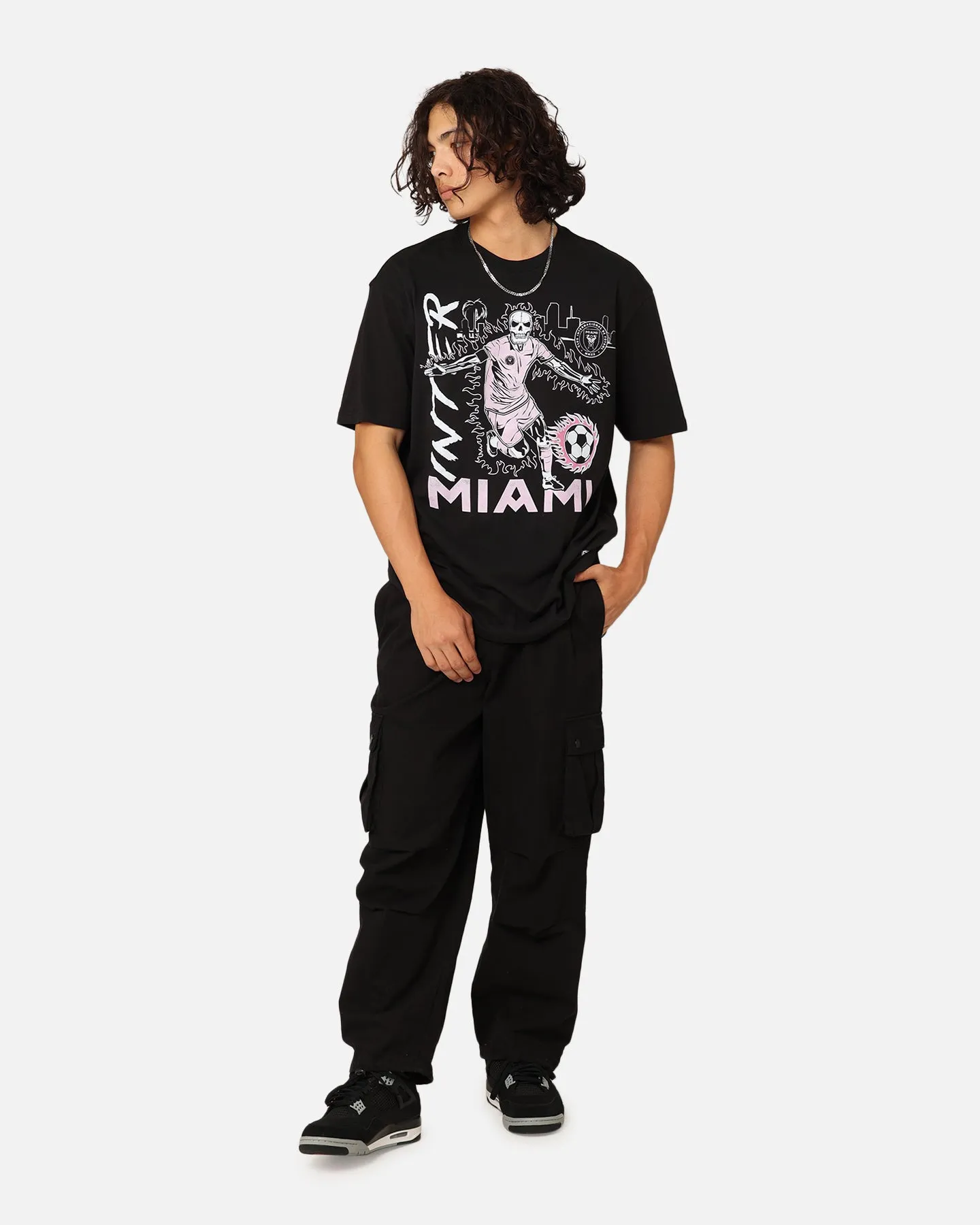 Mitchell & Ness Inter Miami CF Flame T-Shirt Black Sporty Layer