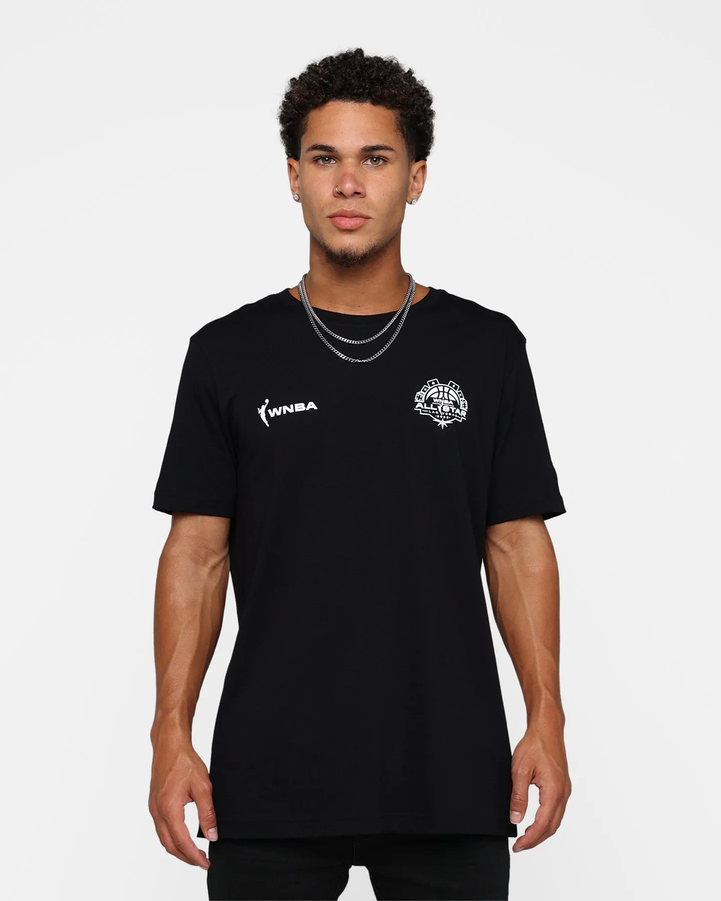 New Era WNBA All Star T-Shirt Black Simple and Cozy Essential layering piece