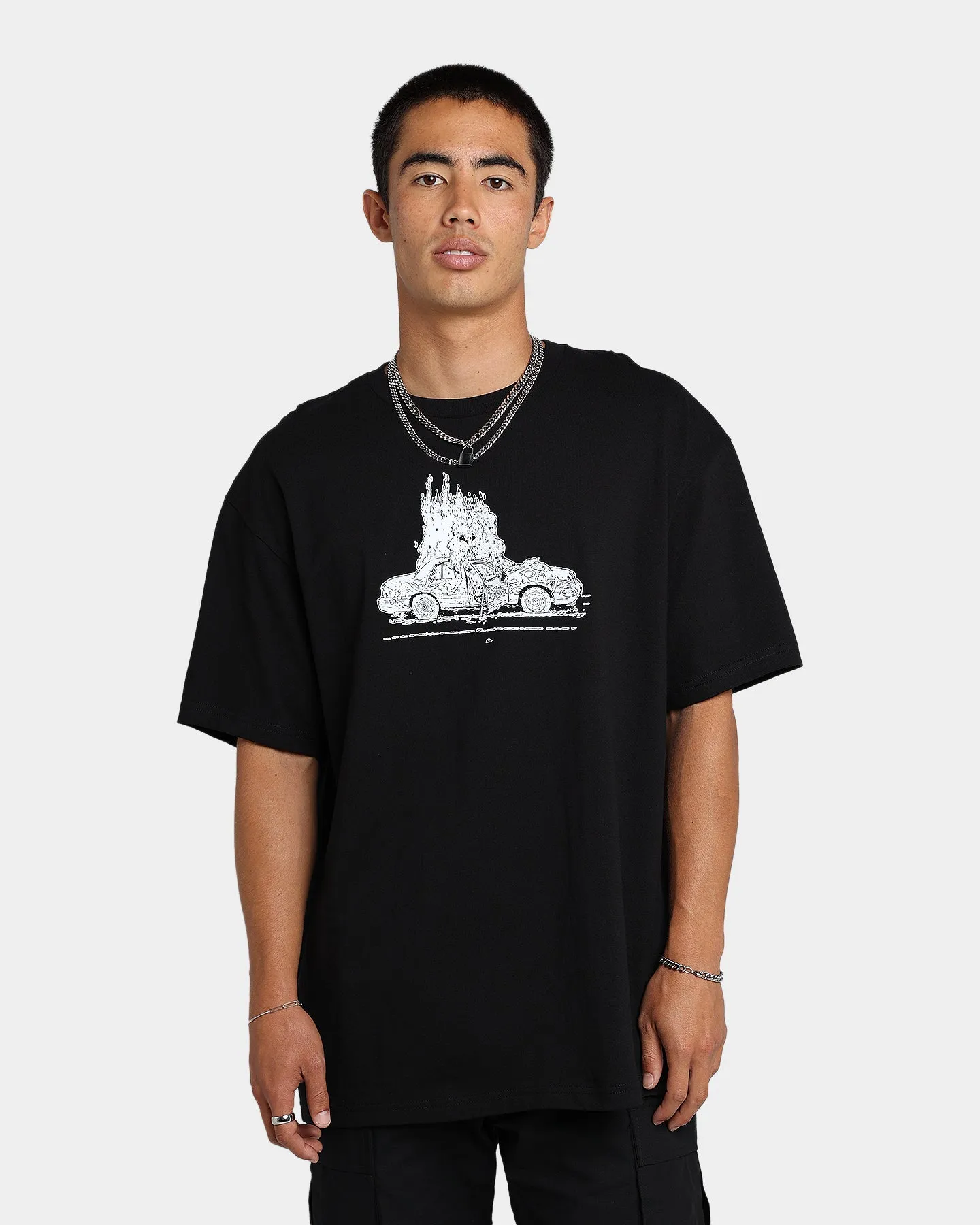 Lightweight Feel Rats Get Fat X Funeral French FF Car T-Shirt Black