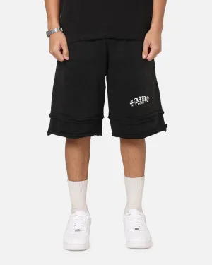 Saint Morta Gothic Layered Sweat Shorts Black Sport Ready Fit Stain Release Finish