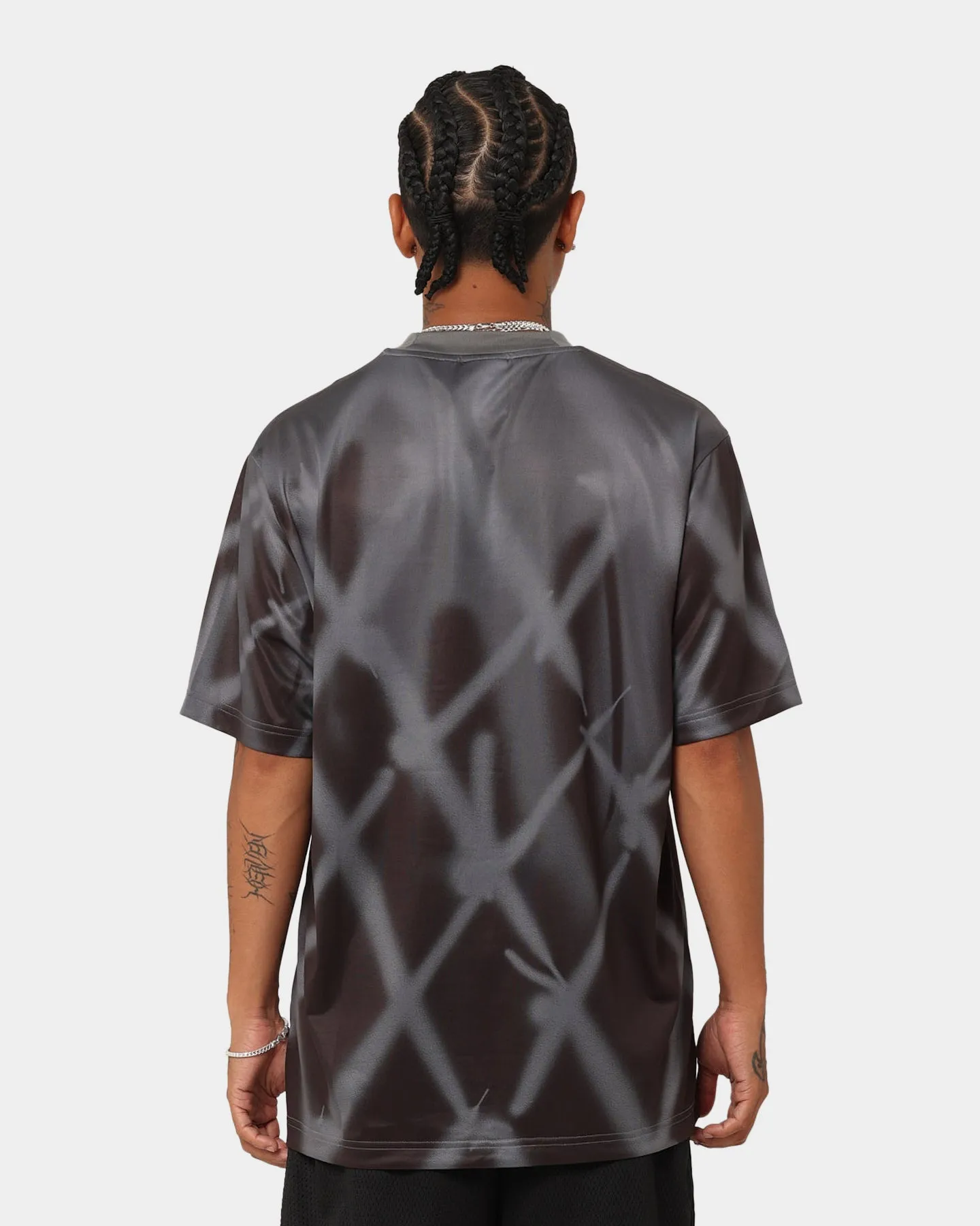 Adidas Streetball All Over Print T-Shirt Grey EasyCareFinish