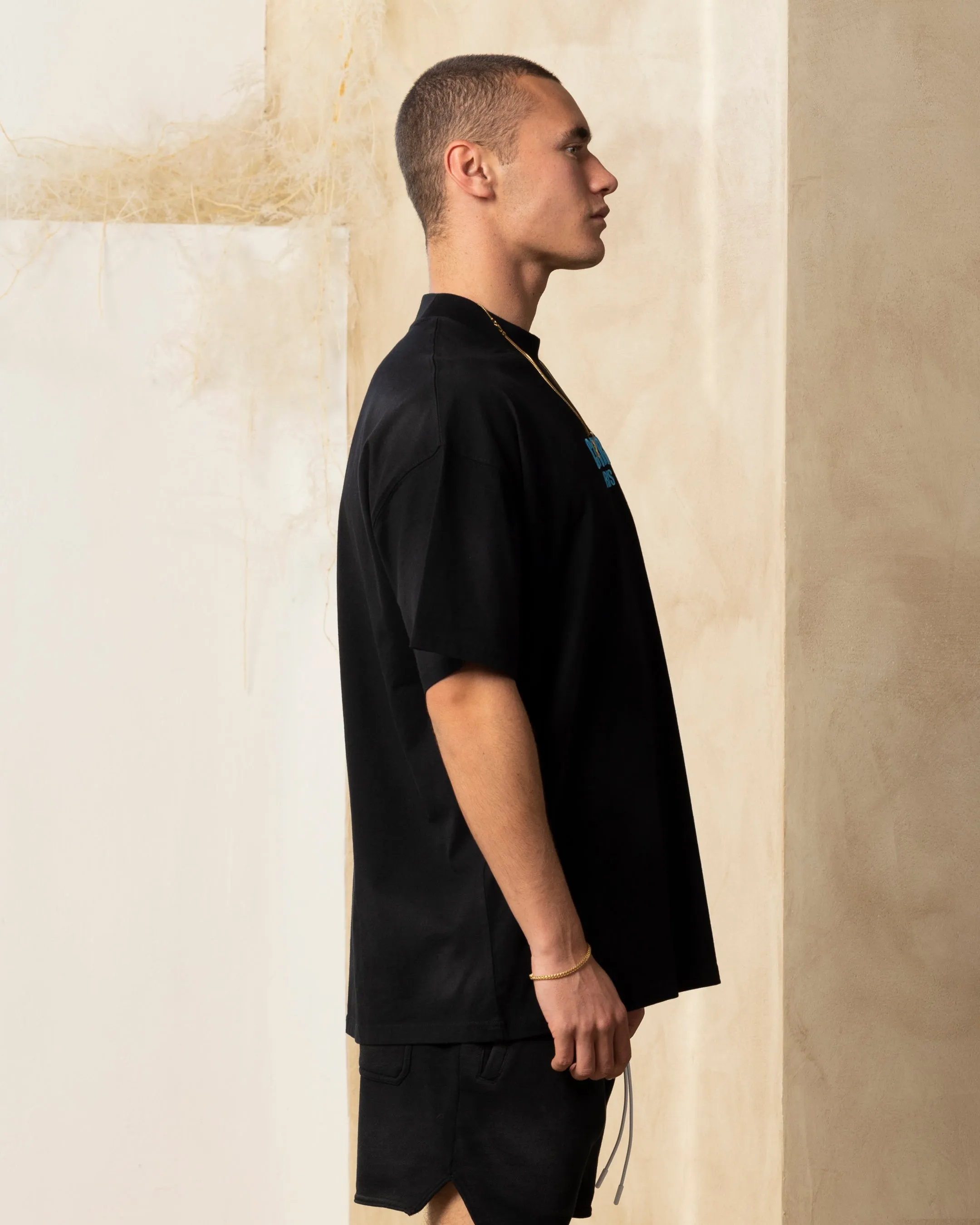 Seasonal Staple Carre Vapor Oversized T-Shirt Washed Black