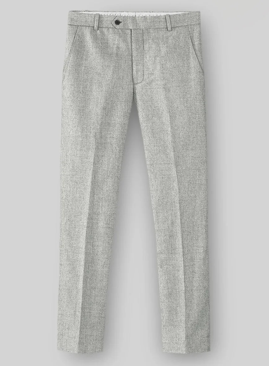 Luxury Layering Naples Ice Gray Tweed Pants