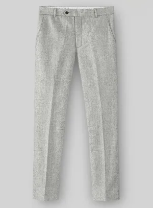 Luxury Layering Naples Ice Gray Tweed Pants