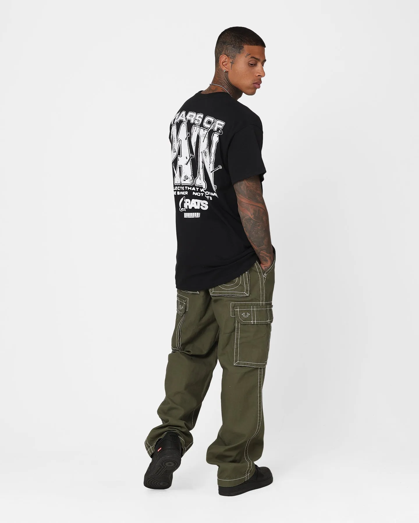 Rats Get Fat Years Of Pain T-Shirt Black Heat Transfer Printing