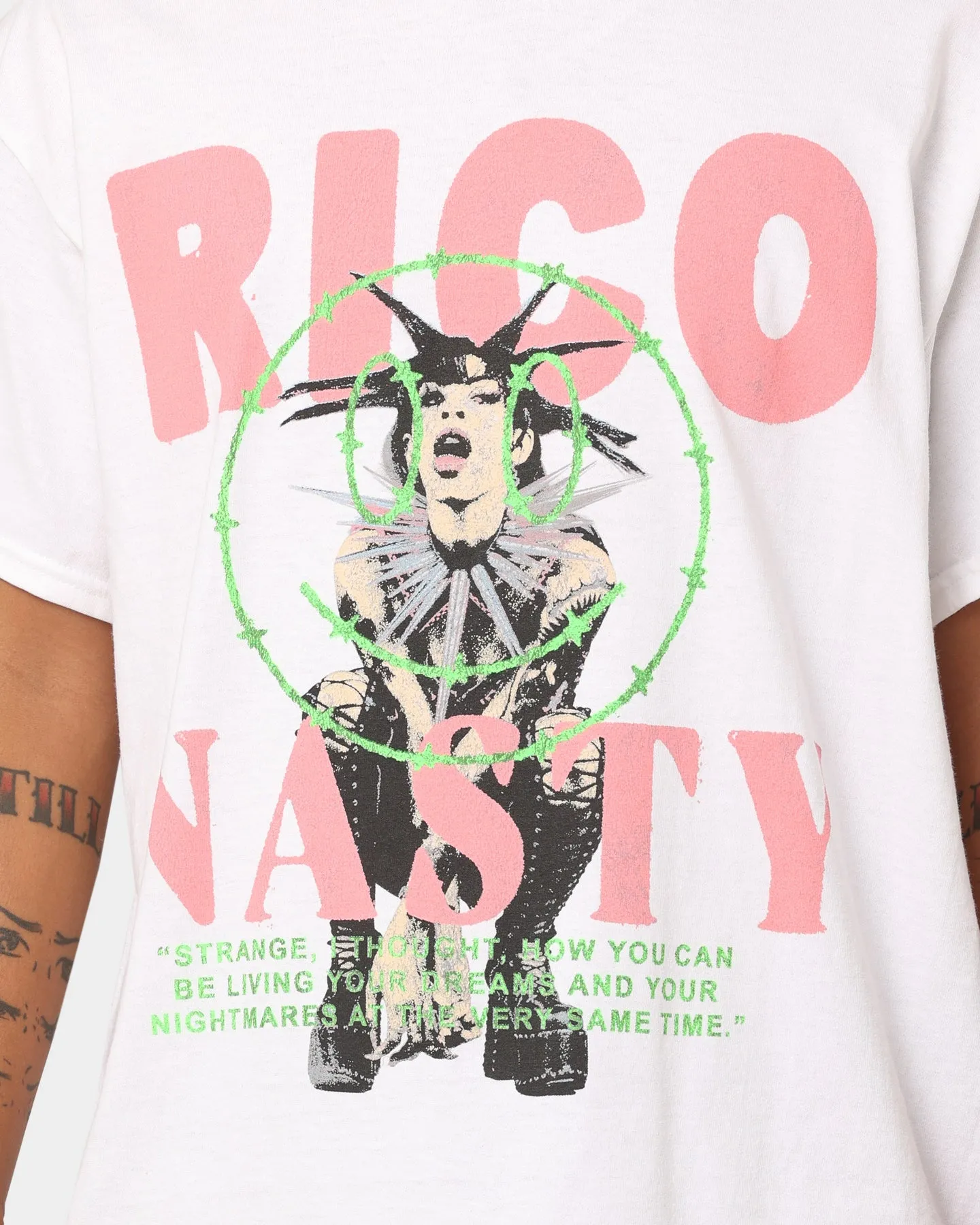 Vintage Style Outdoor Comfort Rico Nasty Strange Thought T-Shirt White