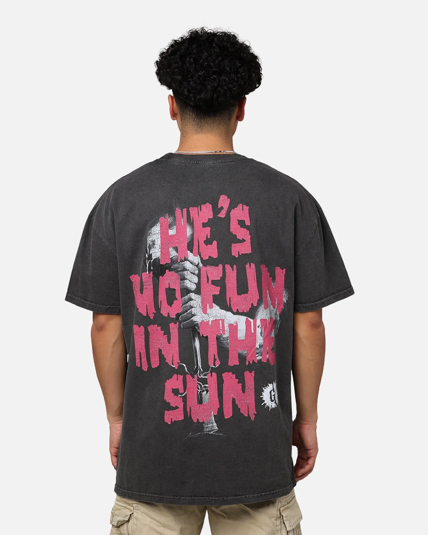 American Thrift X Goosebumps Abominable Snowman Heavyweight T-Shirt Black Wash Cozy Comfort Durable Style