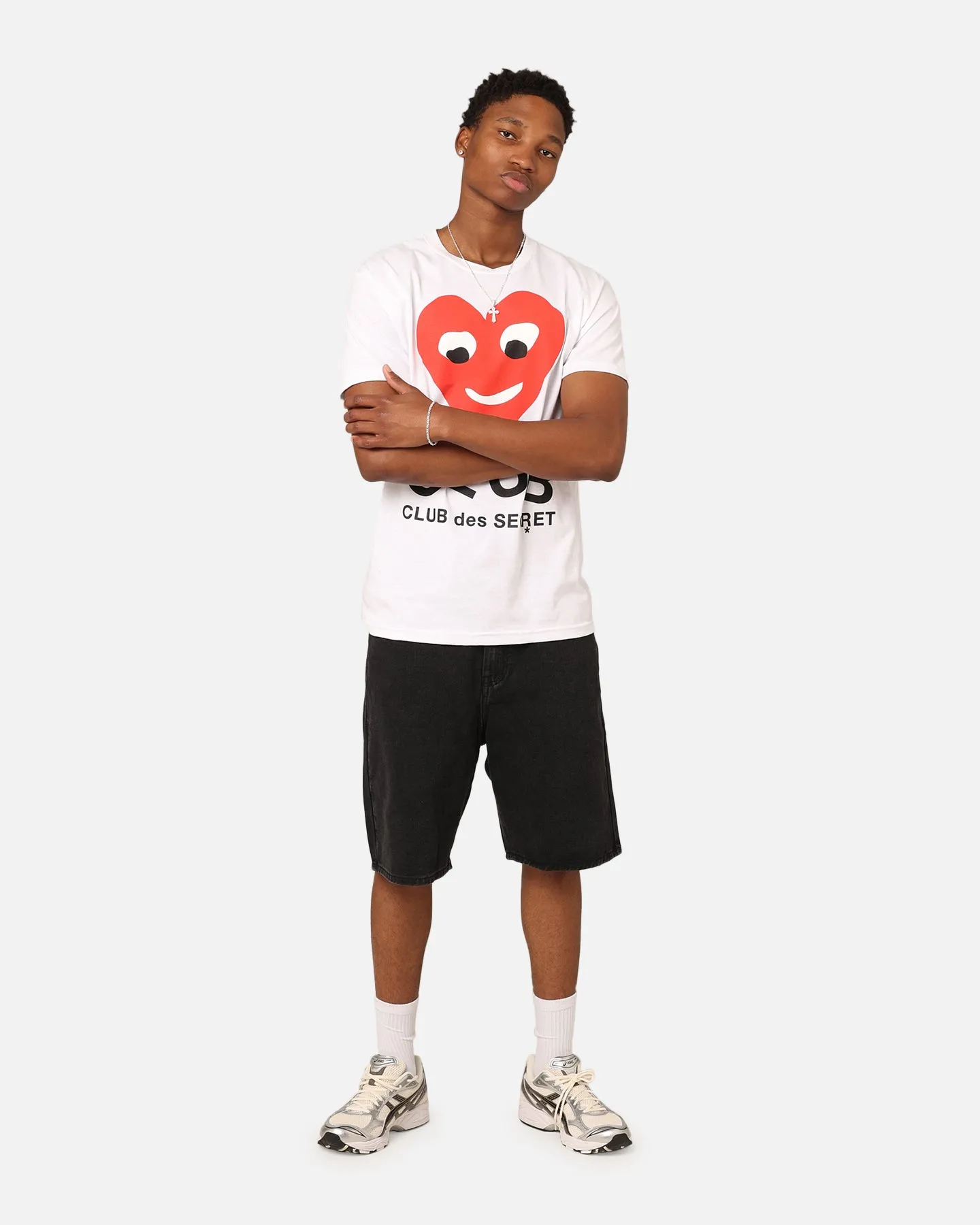 Secret Club Club Des Secret T-Shirt White Non Fading Material Relaxed fit style