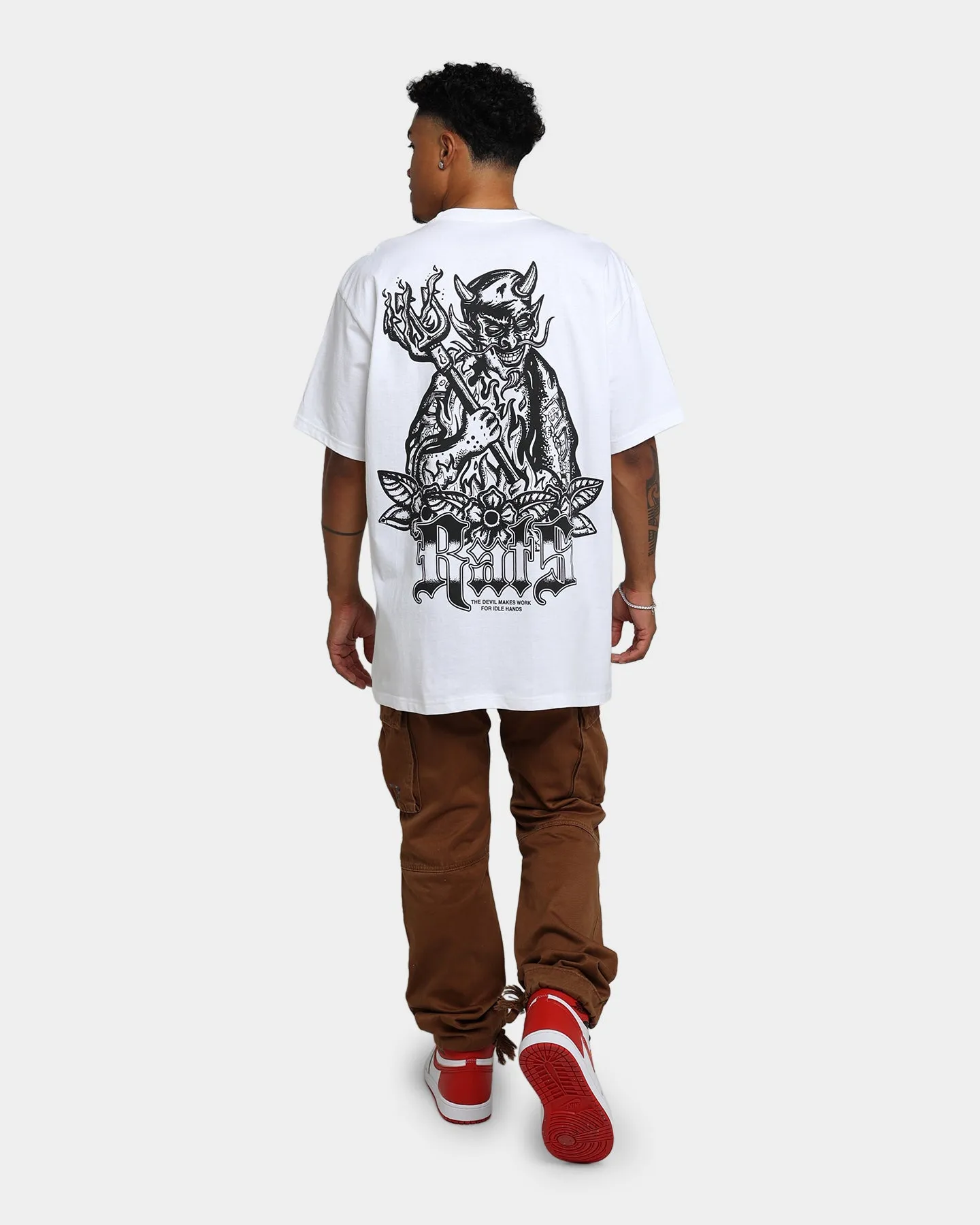 Comfortable apparel Seasonal Staple Rats Get Fat Idle Hands T-Shirt White
