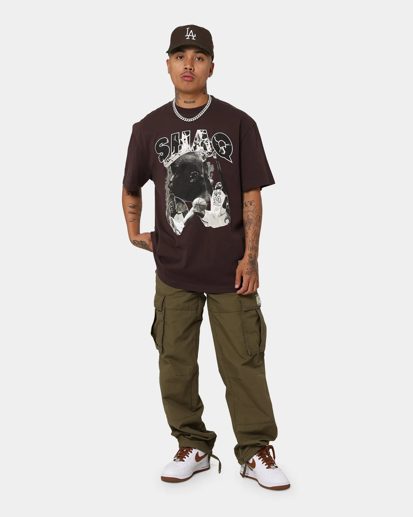 Mitchell & Ness Los Angeles Lakers Shaquille O'Neal Baroque T-Shirt Baroque Brown Playful Prints ComfortOptimizedConstruction