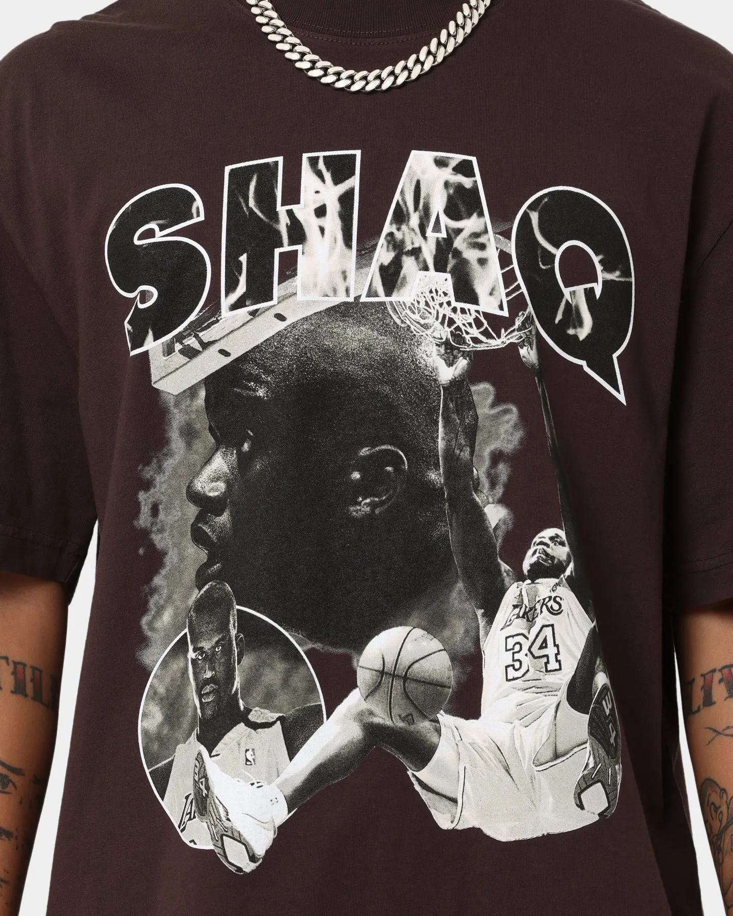 Mitchell & Ness Los Angeles Lakers Shaquille O'Neal Baroque T-Shirt Baroque Brown Casual Must-Have