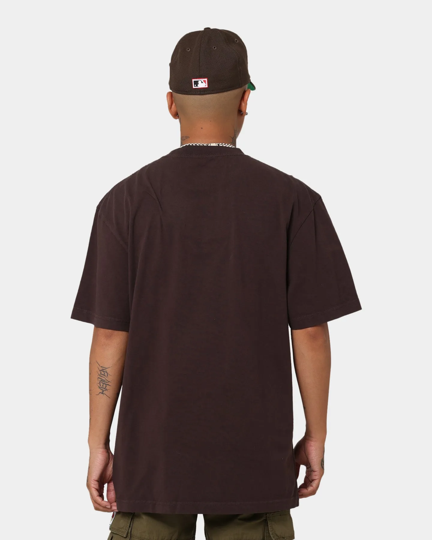 Mitchell & Ness Los Angeles Lakers Shaquille O'Neal Baroque T-Shirt Baroque Brown Active Wear Midweight Knit