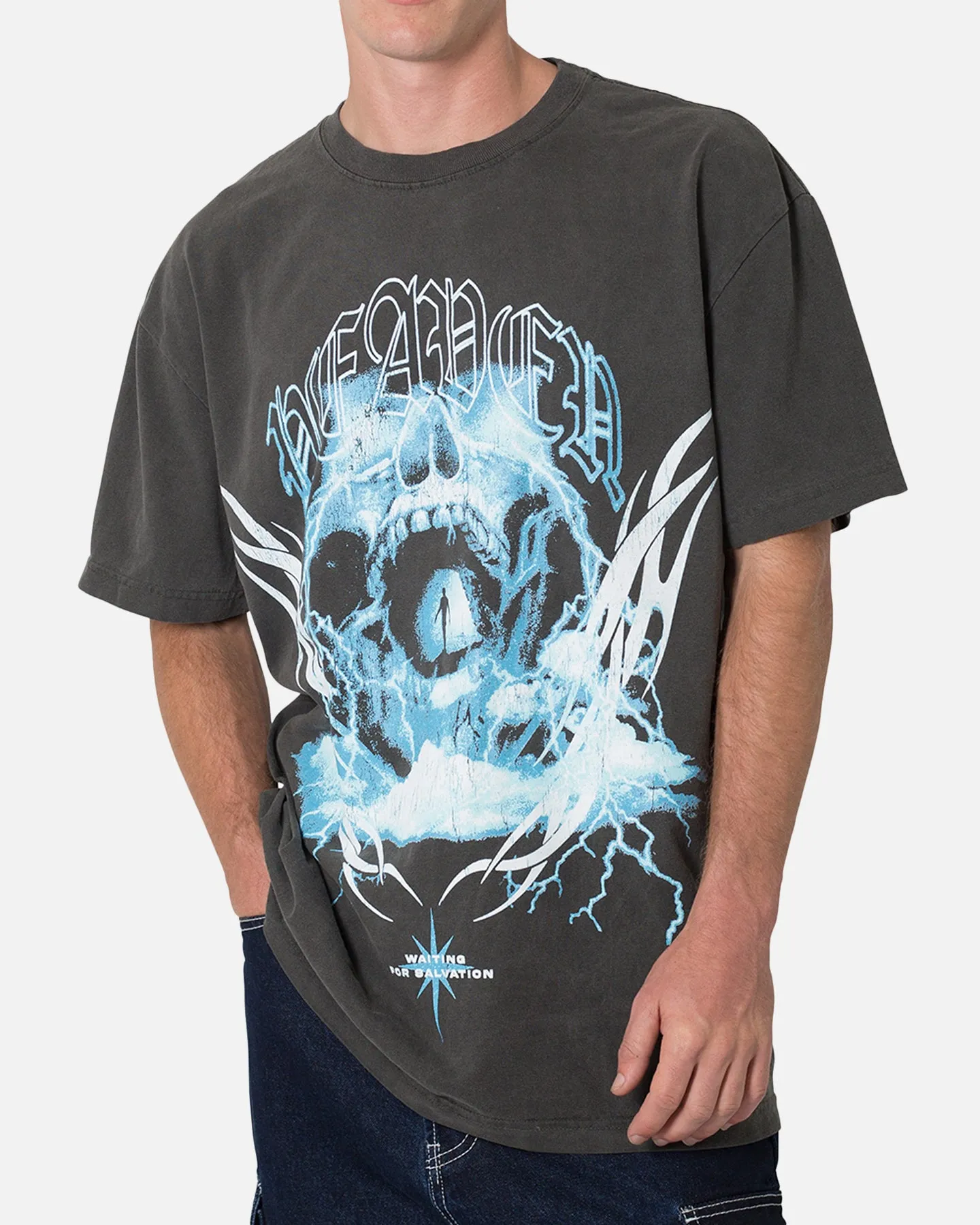 Evergreen MNML Another Heaven T-Shirt Washed Black