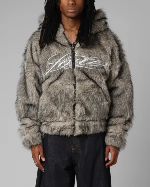 Loiter Faux Fur Hooded Jacket Off White Sports use