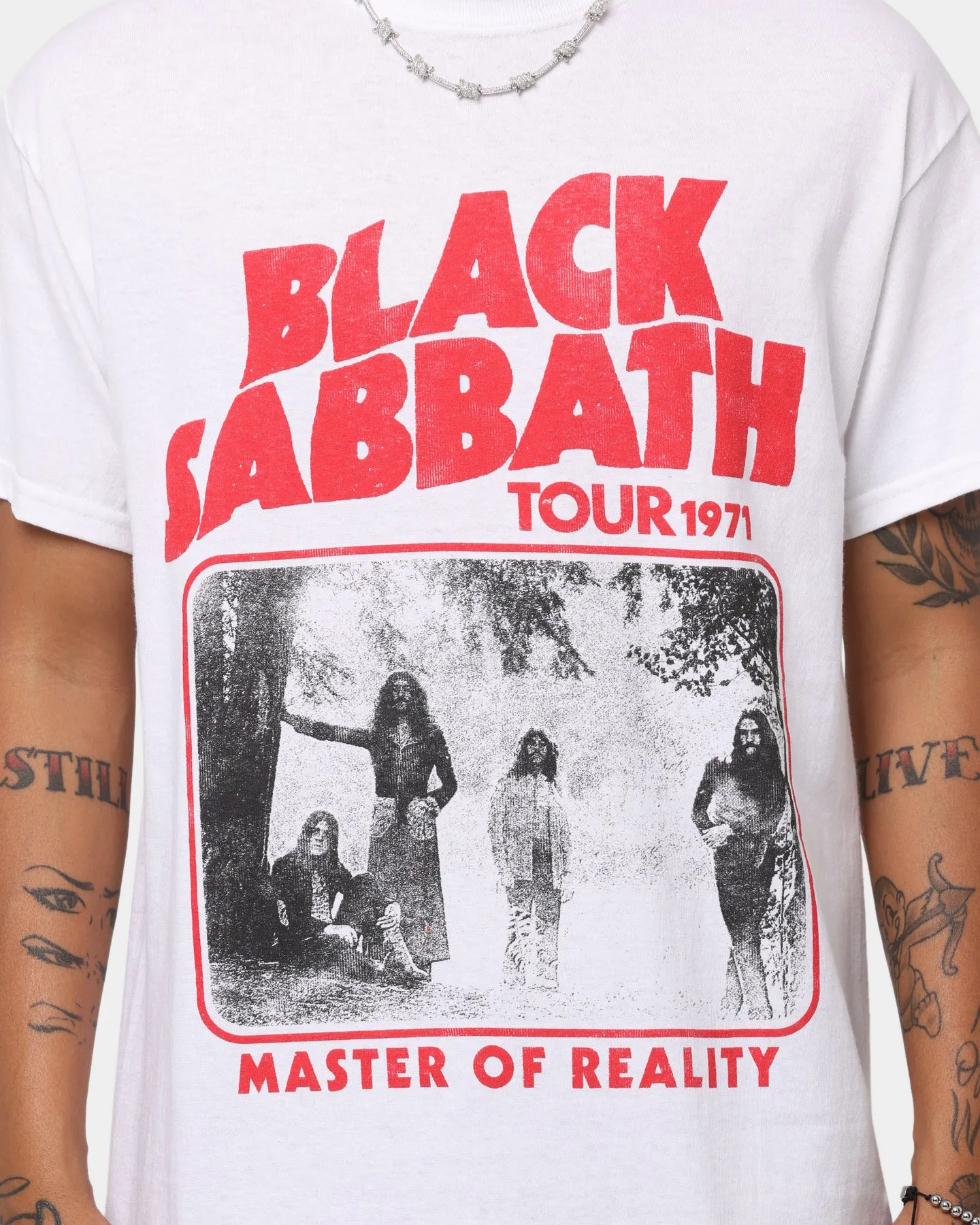 Laser Cut Edges Bravado Master of Reality Vintage T-Shirt White