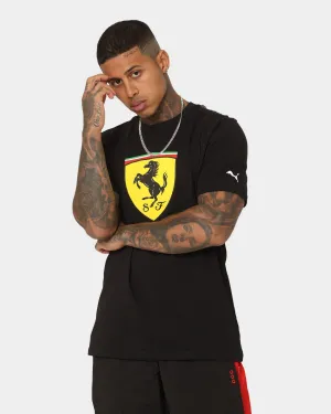Puma X Ferrari Motorsports Race Big Shield T-Shirt Puma Black Low Impact Dye Urban Trend Look