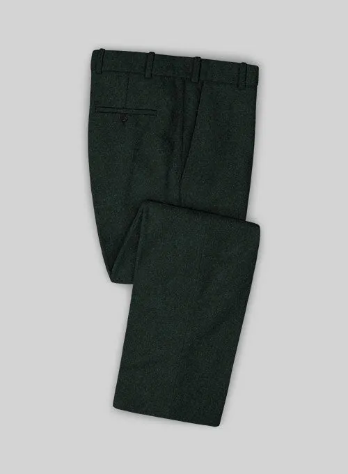 Fashionable Wear Italian Sacramento Green Tweed Pants