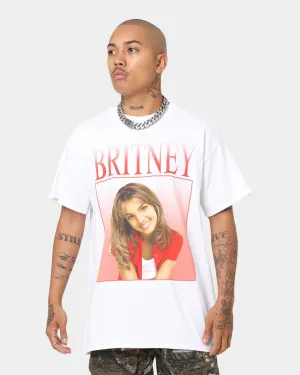 Britney Spears Britney Homage T-Shirt White Bold and Comfortable layerable