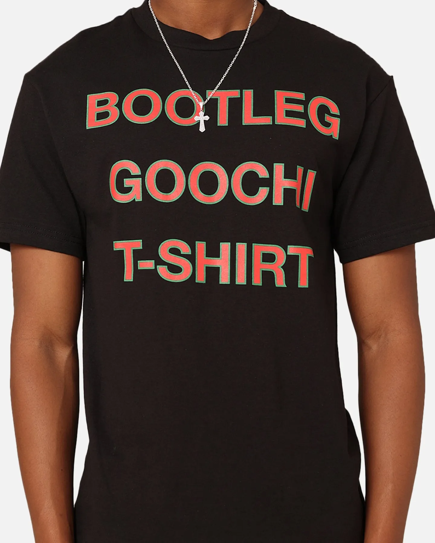 Ruffled edges Comfy and Soft Secret Club Bootleg Goochi T-Shirt Black