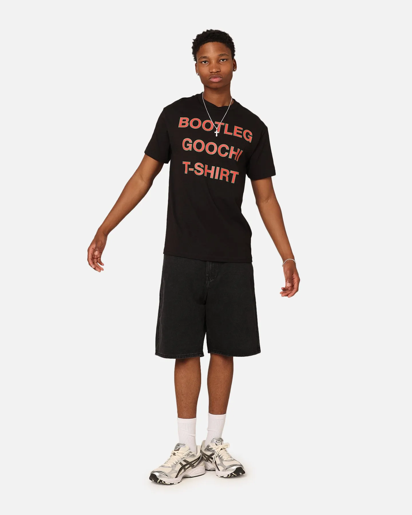 Secret Club Bootleg Goochi T-Shirt Black TaglessDesign