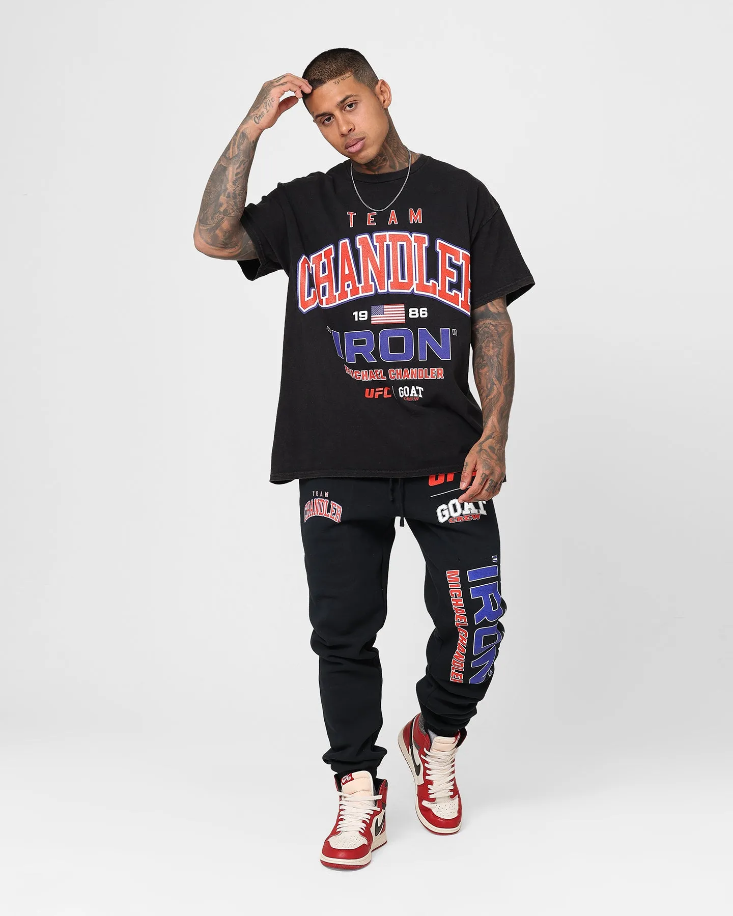 Smart Design Seasonal Trend Goat Crew X UFC Michael Chandler Team Chandler T-Shirt Black Wash