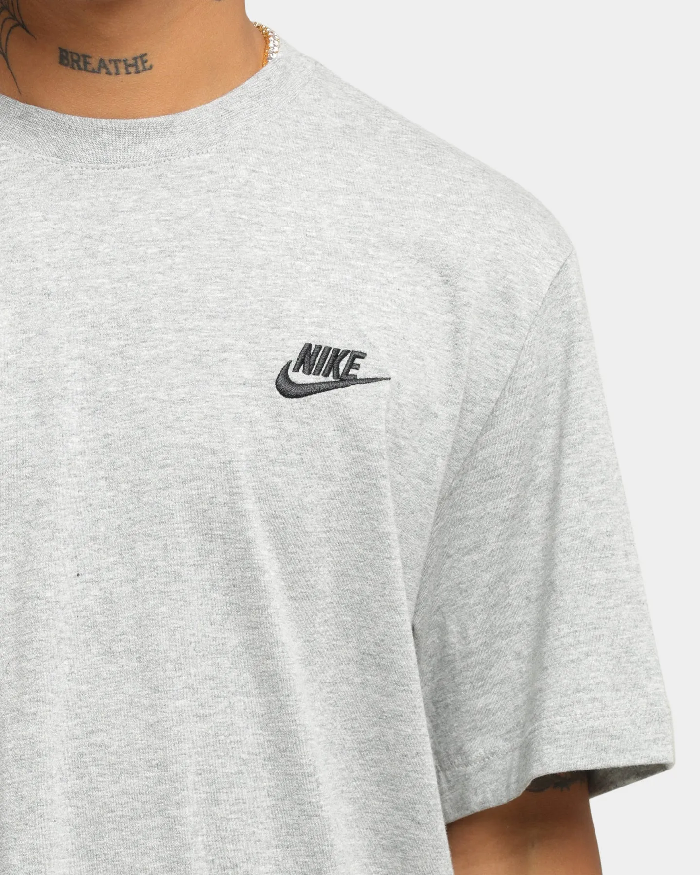 Premium Cotton Blend Nike Nike Sportswear Club T-Shirt Dark Grey Heather