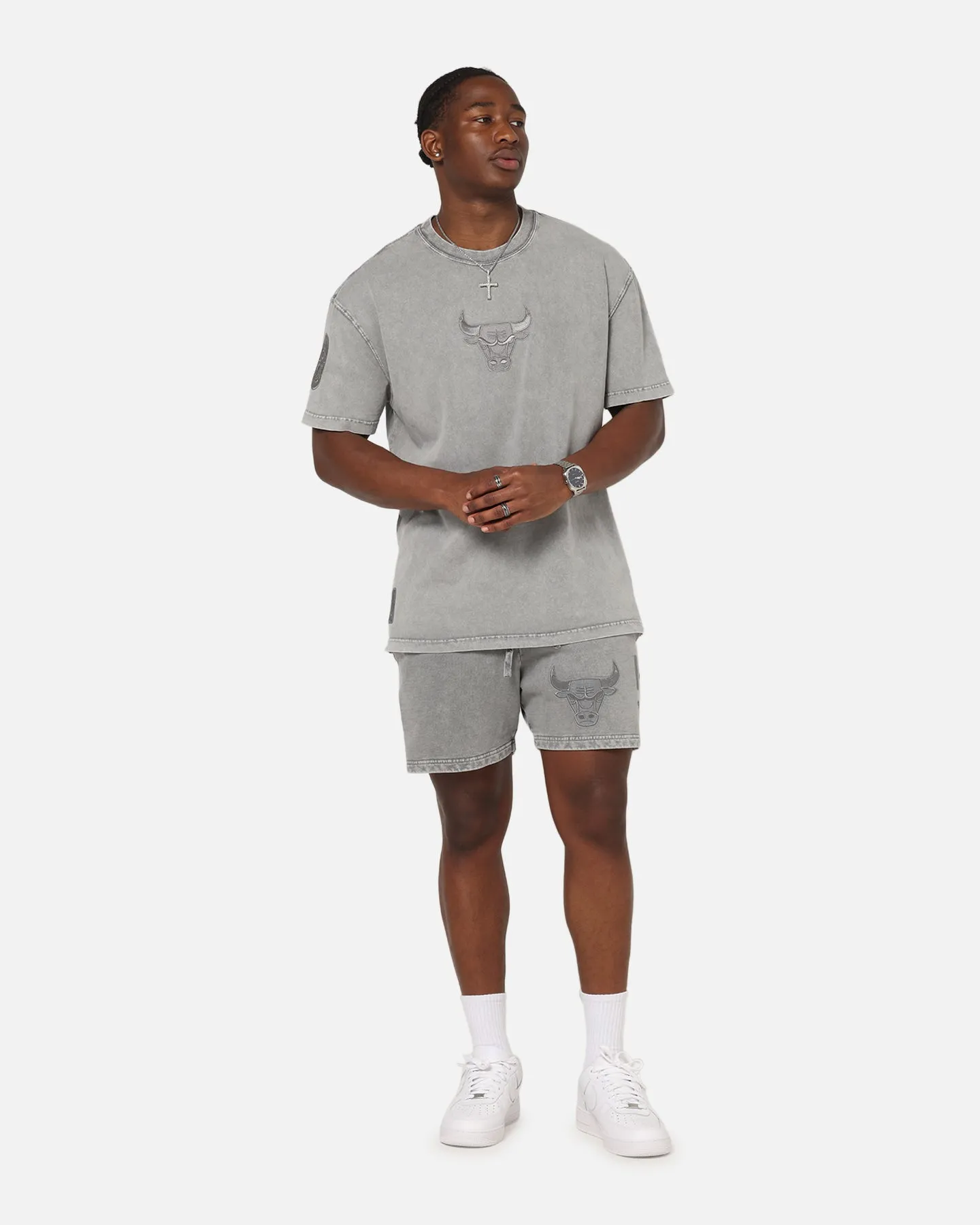 Pro Standard Las Vegas Raiders Washed Classic Shorts Washed Grey romper Layered Look