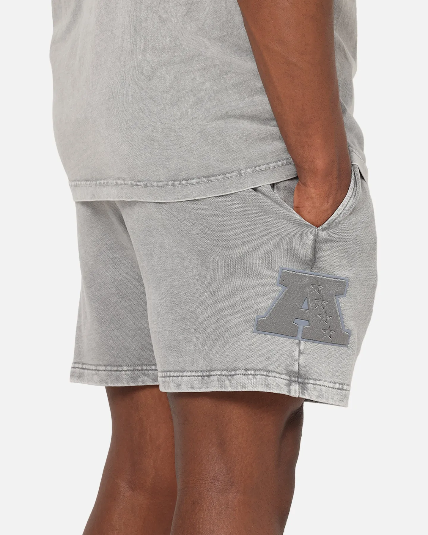 Pro Standard Las Vegas Raiders Washed Classic Shorts Washed Grey Slim Fit Wear Wide Leg Opening