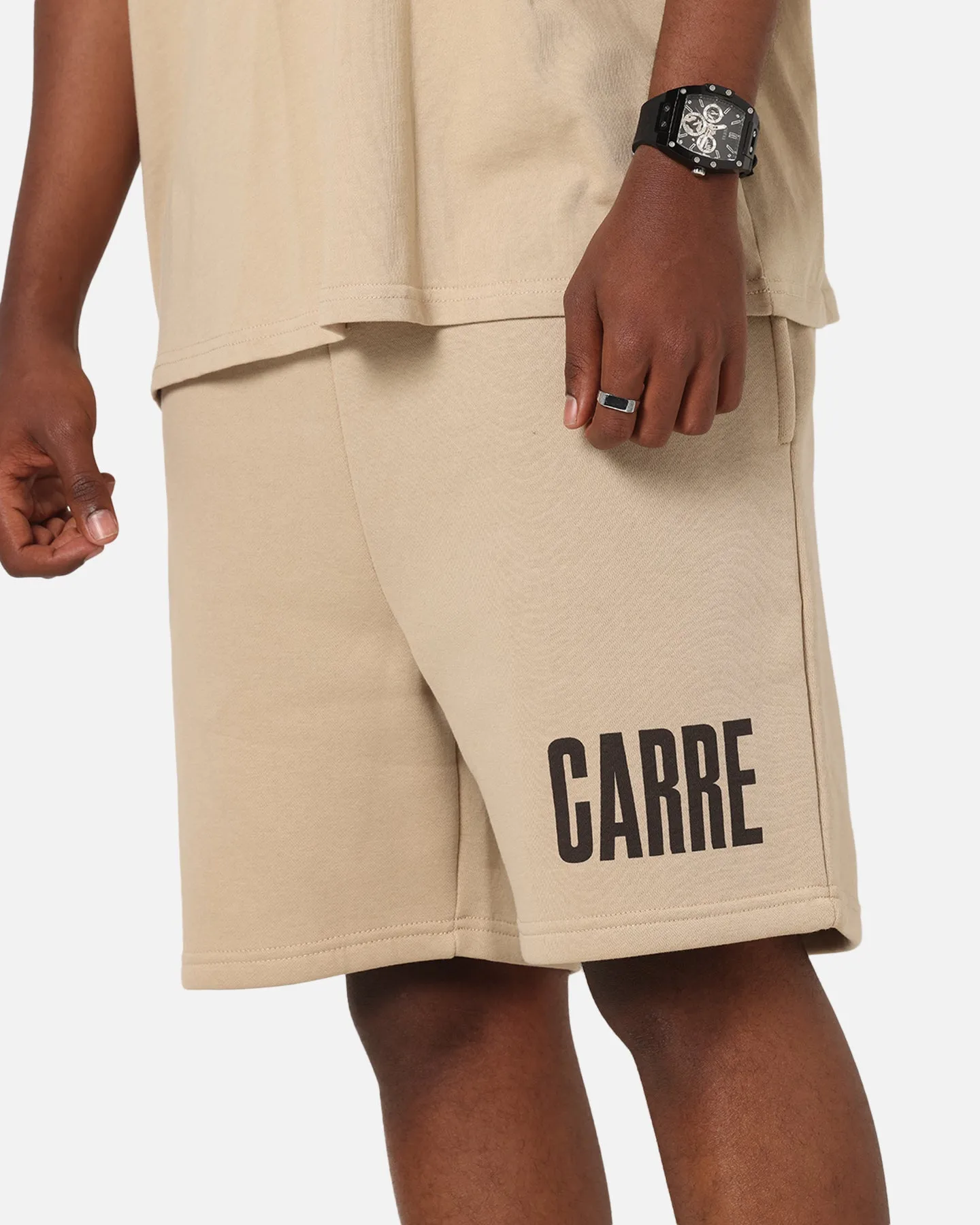 Carre Premium Essentials Sweat Shorts Light Brown anti slip grip Cool Breeze