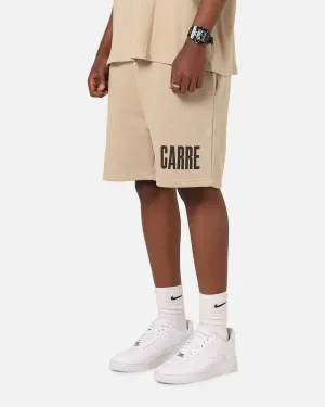 Tailored Design Anti Static Treatment Carre Premium Essentials Sweat Shorts Light Brown