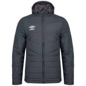 Umbro Padded Mens Full-Zip Hooded Jacket Medal Double Layered Edges