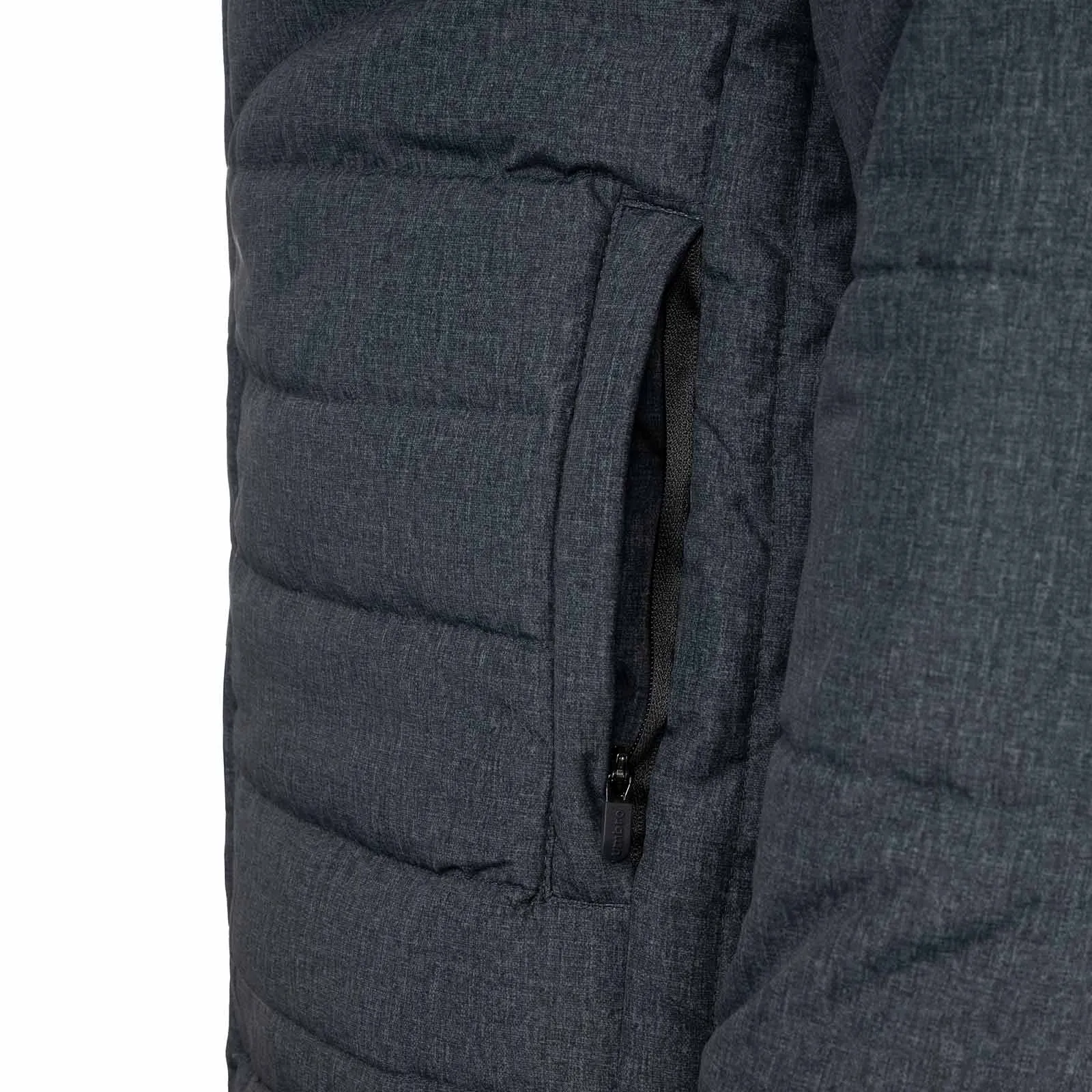 Umbro Padded Mens Full-Zip Hooded Jacket Black