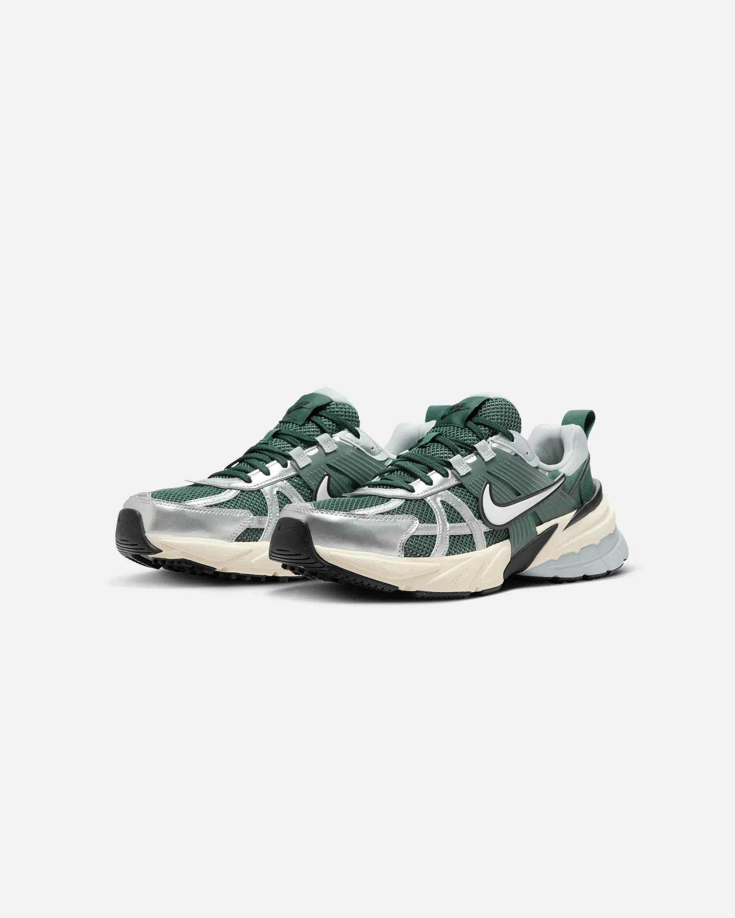 Soft Interior Breathable Textile Lining Nike V2K Run Vintage Green