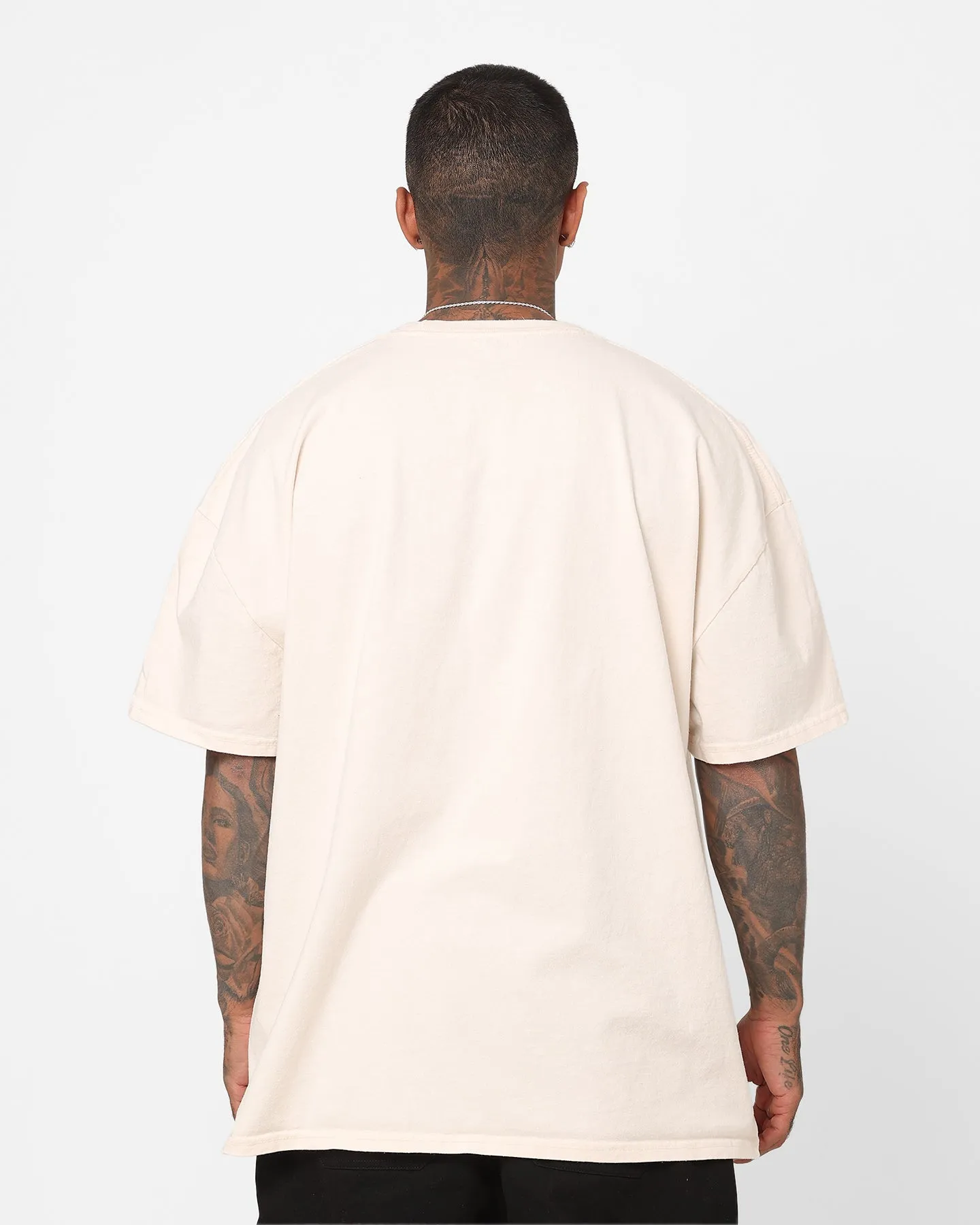 Leather combination Goat Crew Bat Country Cup Heavyweight T-Shirt Off White