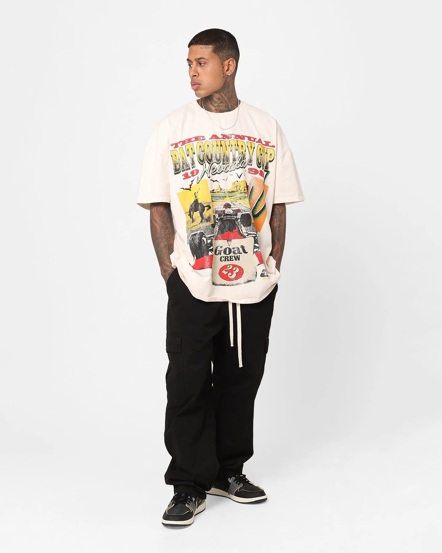 Goat Crew Bat Country Cup Heavyweight T-Shirt Off White Comfy Touch Street Trend Look