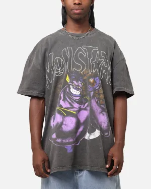 Pullover Retro American Thrift X Space Jam Monstars Heavyweight Vintage T-Shirt Black Wash