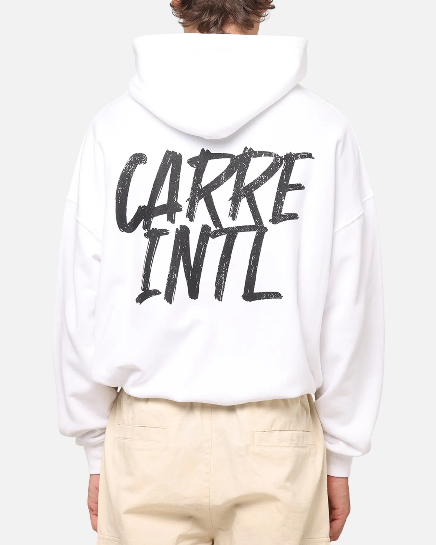 Carre International Hoodie White YKK Zipper Peacock like