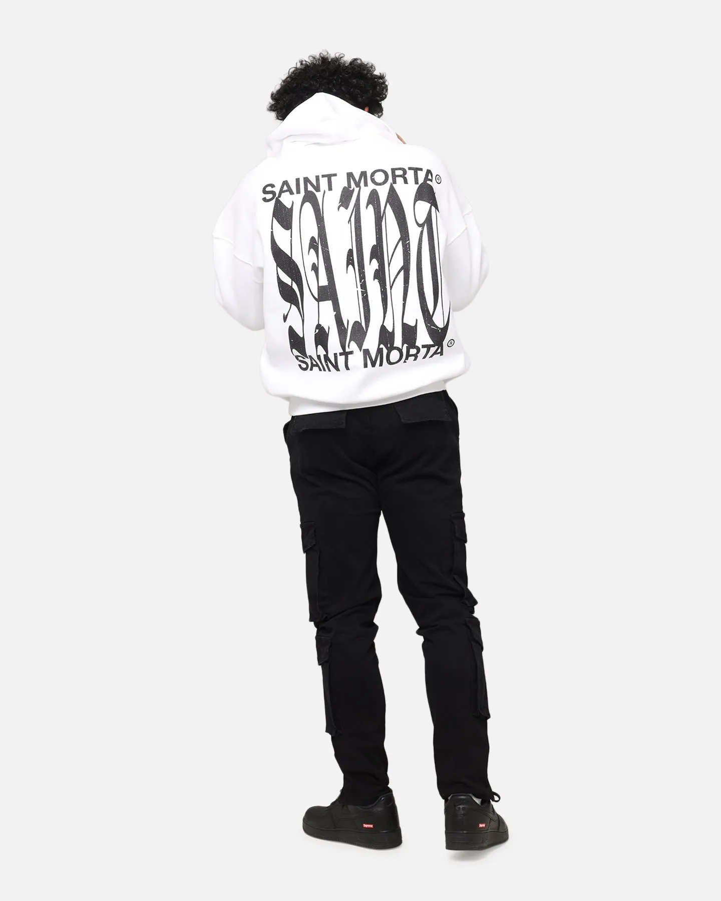 Saint Morta Ye Old Boxy Hoodie White Penguin like Streetwear vibe