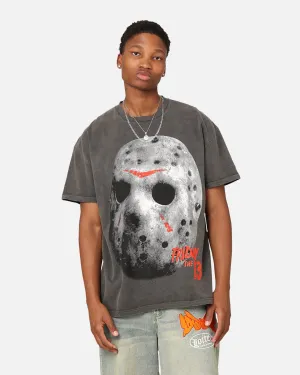 Pastel color Perfect for Vacation American Thrift X Friday The 13th Jason Mask Vintage T-Shirt Black Wash